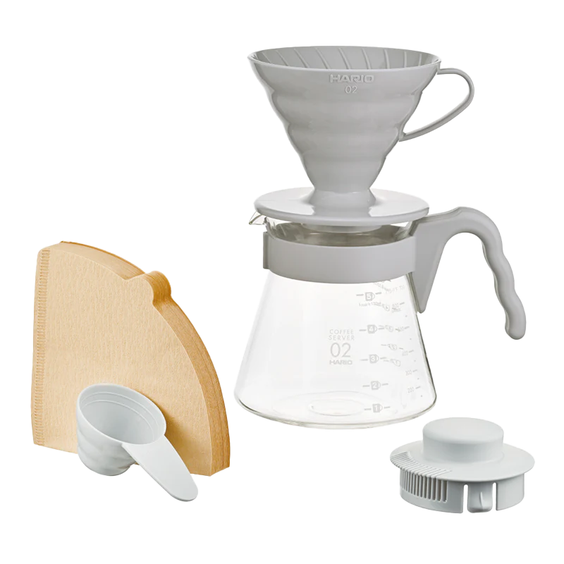 Hario V60 02 Seramik Kahve Demleme Seti “Beyaz”